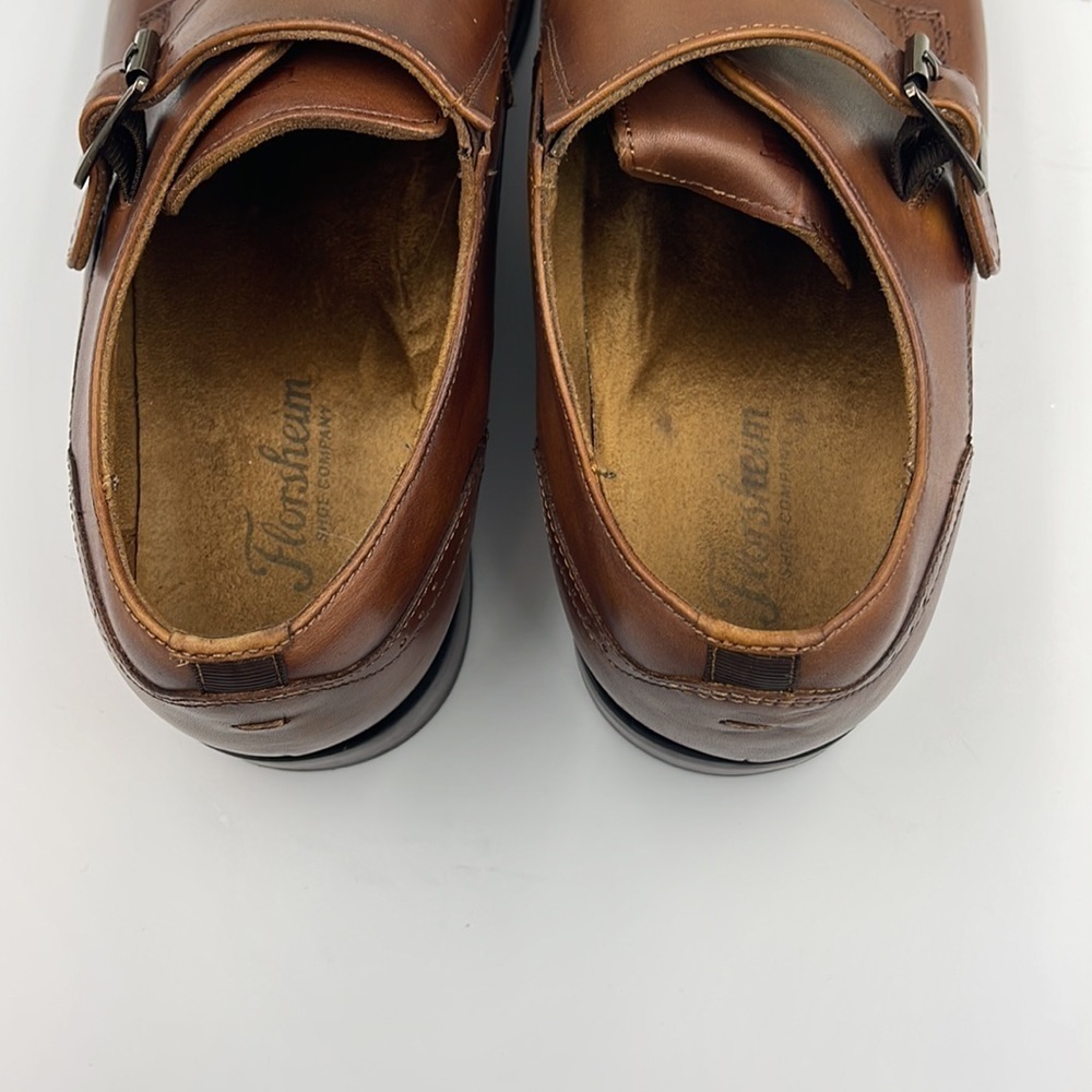 Florsheim Sorrento Monk Strap Slip-On brown Men’s shoe size 10M - Picture 5 of 9